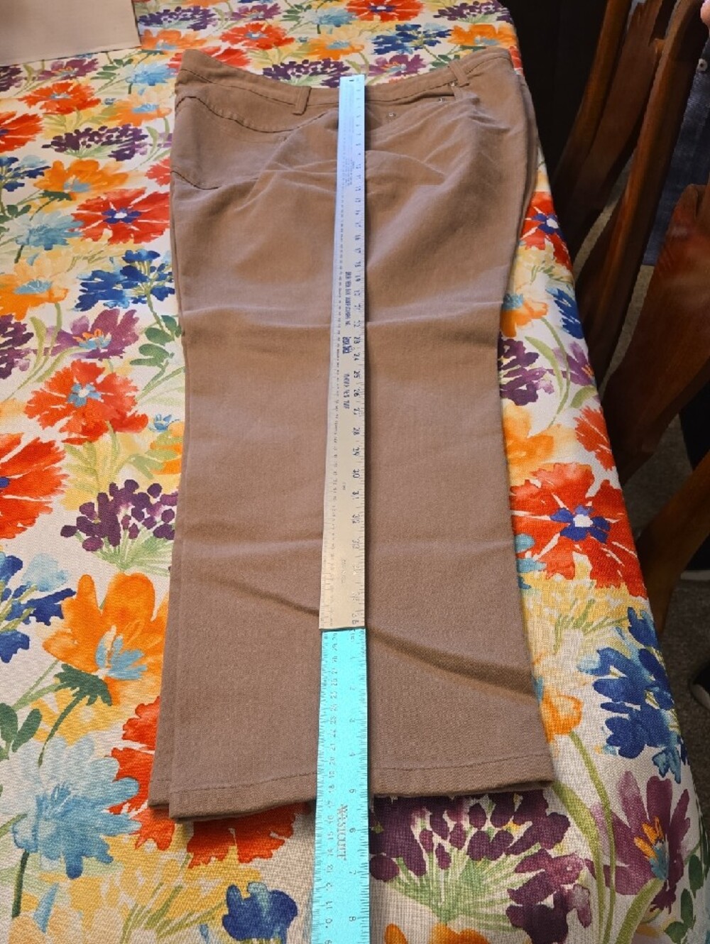 CJ Banks Jeans With Zipper Closure in Taupe - Picture 6 of 7